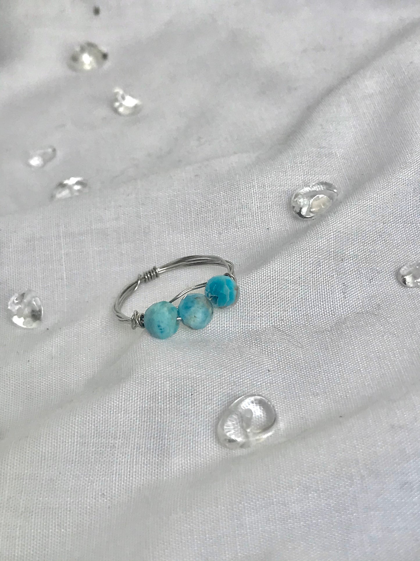 Blue Apatite ring