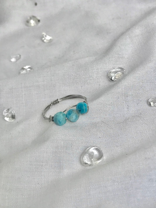 Blue Apatite ring