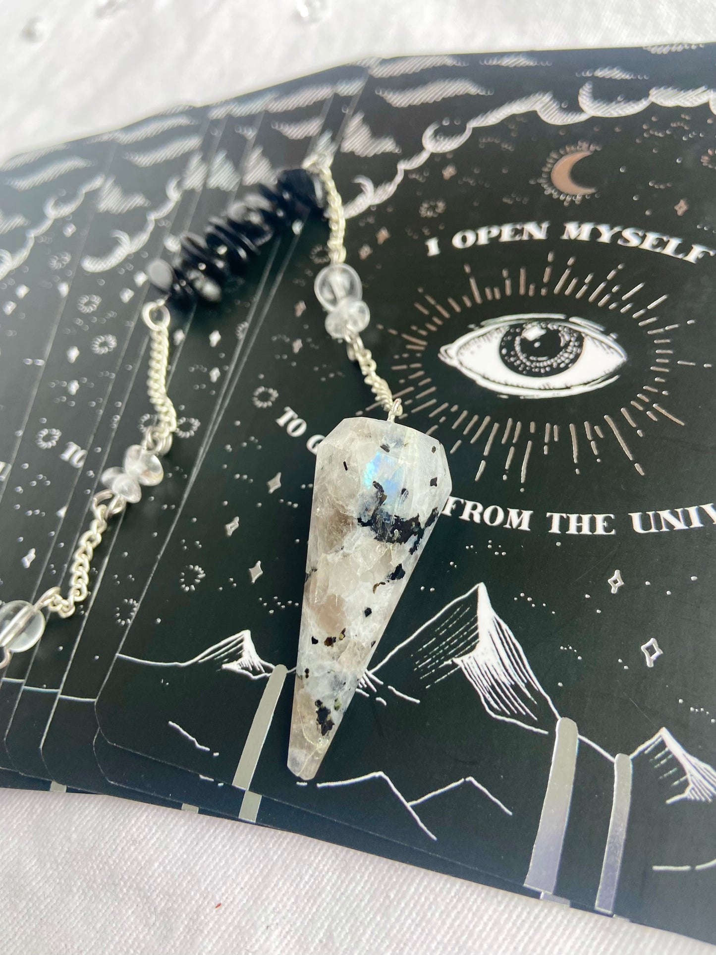 Rainbow Moonstone pendulum