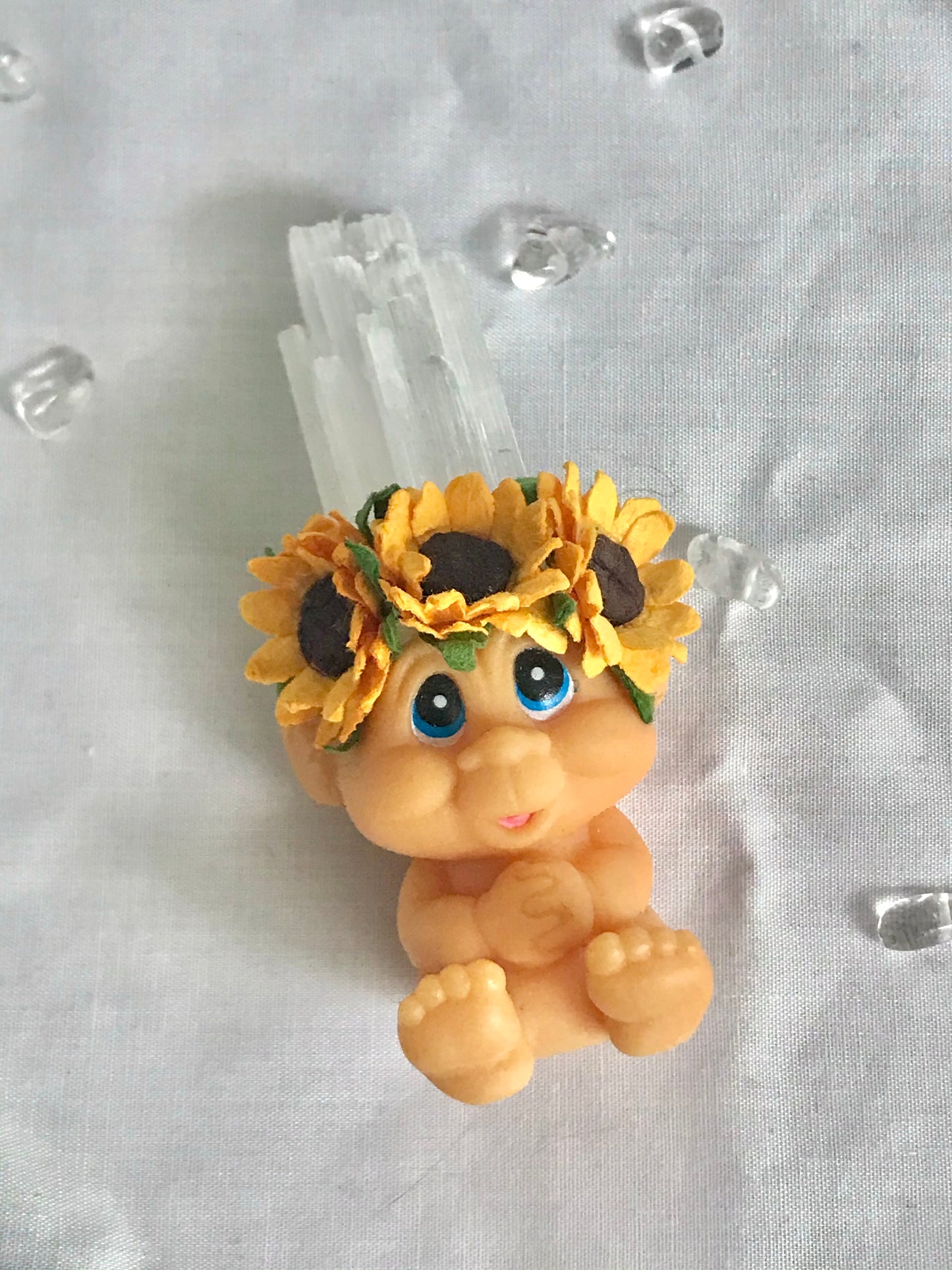 Sunflower baby troll 4"