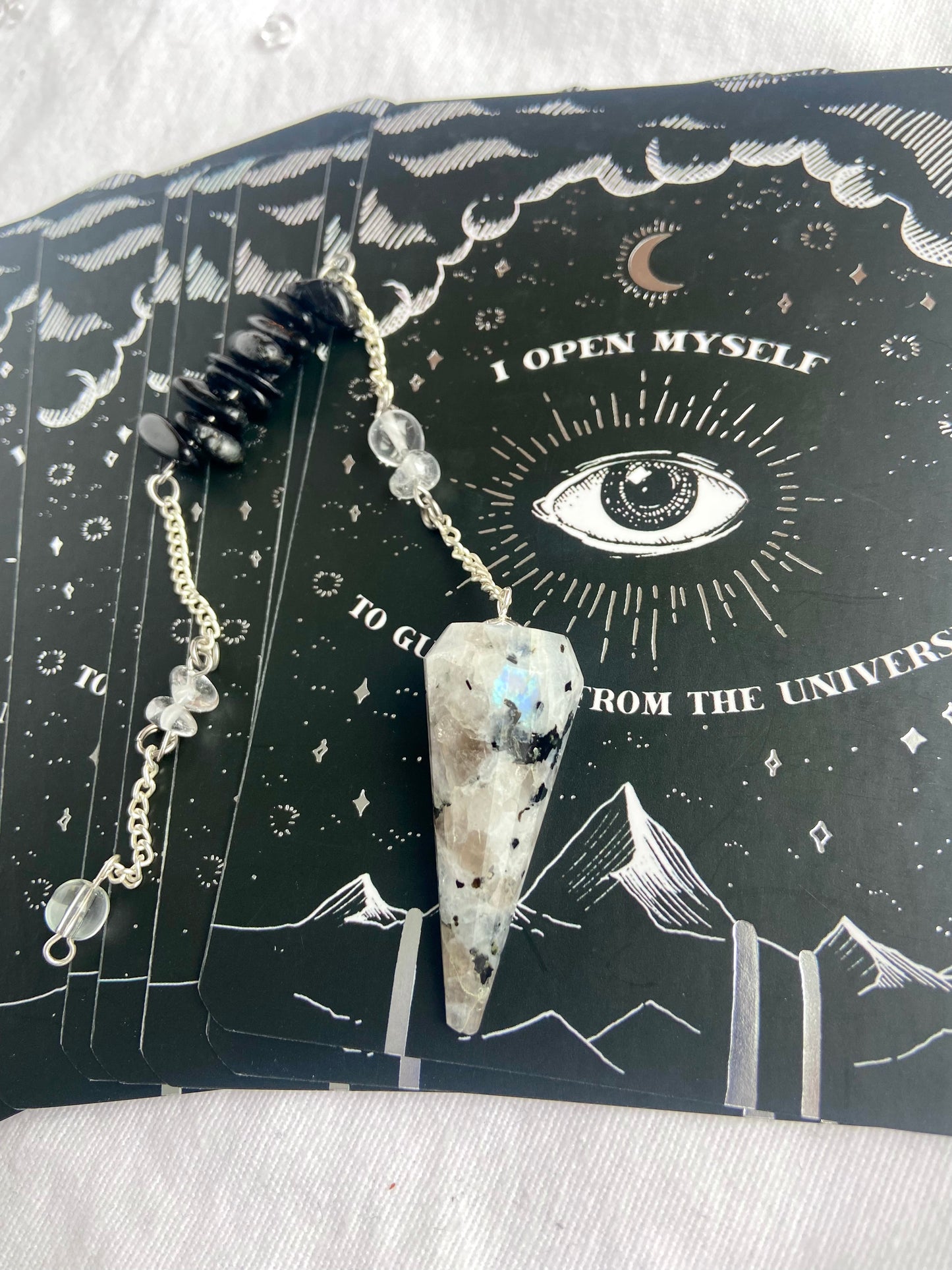 Rainbow Moonstone pendulum