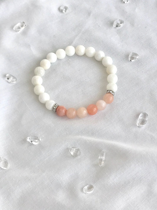 White peachy bracelet