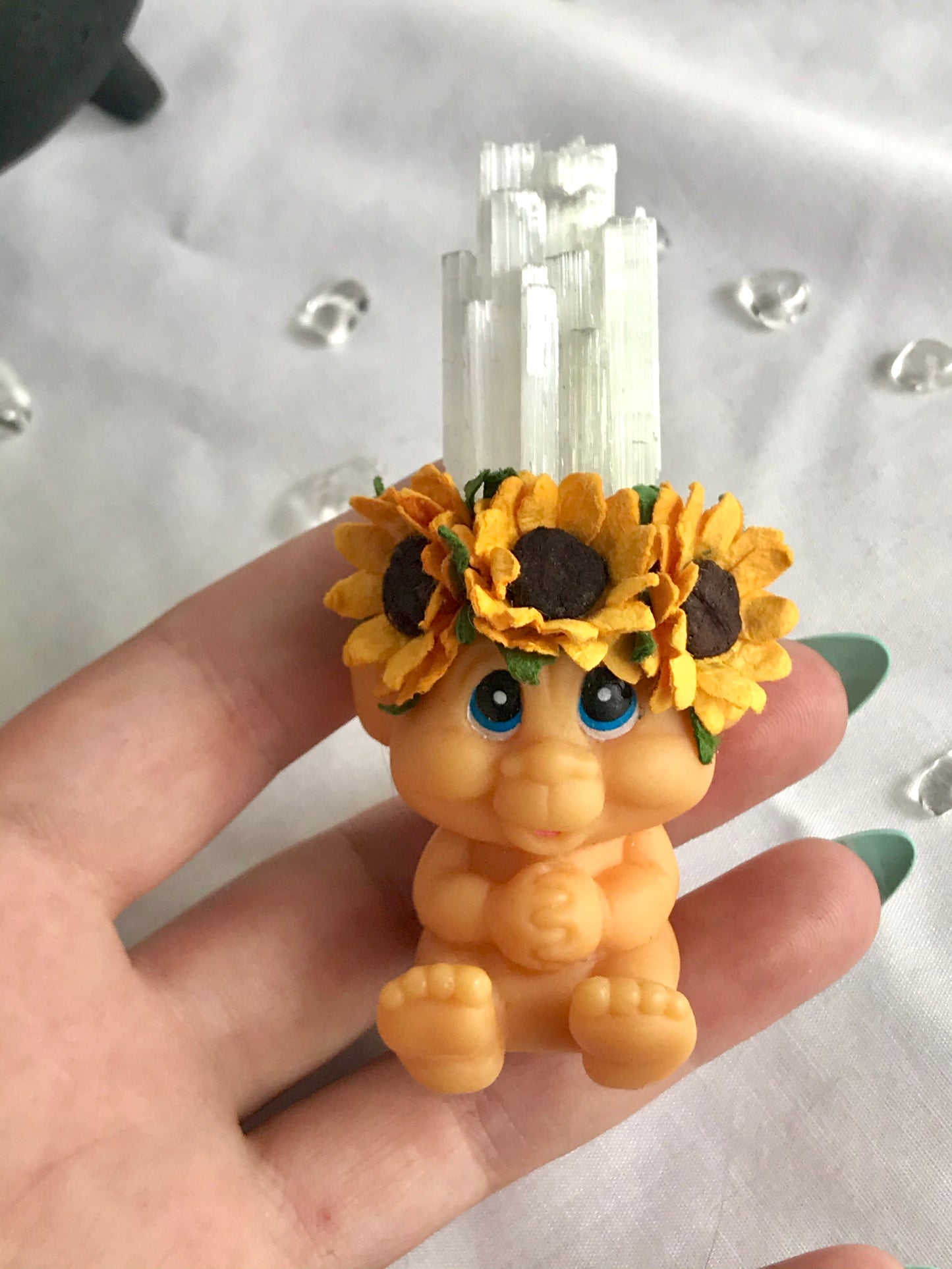 Sunflower baby troll 4"